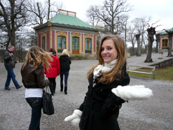 The girls have seen the China castle from the outside.