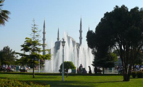 The Blue mosque in Istanbul.