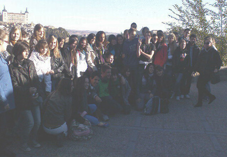 Elever och lärare på besök i UNESCO:s världsarv staden Toledo i Spanien.