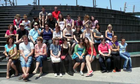 Students and teachers from three different countries.