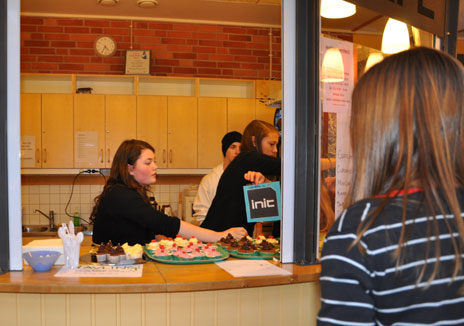 Cafeterian gjorde bra affärer.